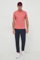 Βαμβακερό μπλουζάκι πόλο Polo Ralph Lauren ροζ