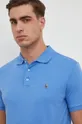 μπλε Βαμβακερό μπλουζάκι πόλο Polo Ralph Lauren