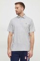 Поло з домішкою льону Polo Ralph Lauren сірий 710933390