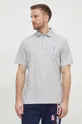 sivá Polo tričko s prímesou ľanu Polo Ralph Lauren