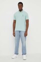 Pamučna polo majica Polo Ralph Lauren 710936508 tirkizna SS24