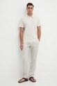 Поло з домішкою льону Pepe Jeans HOLLY PM542146 бежевий SS24