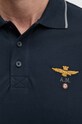 Бавовняне поло Aeronautica Militare PO1308P82 темно-синій