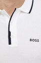 BOSS Green polo bawełniane biały 50512742