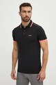BOSS Green polo bawełniane bawełna czarny 50512995