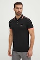 BOSS Green polo bawełniane bawełna czarny 50512995