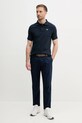 Βαμβακερό μπλουζάκι πόλο Barbour MML0358 σκούρο μπλε SS25