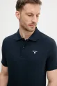 Bavlněné polo tričko Barbour námořnická modř MML0358