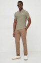 Barbour polo de bumbac MML0358 verde SS25