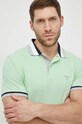 Barbour polo bawełniane zielony MML1173