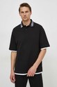 Versace Jeans Couture polo bawełniane czarny 76GAGT01.CJ01T