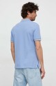 Odzież Versace Jeans Couture polo bawełniane 76GAGT03.CJ01T niebieski