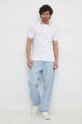 Versace Jeans Couture polo bawełniane 76GAGT00.CJ01T biały SS24