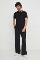 Βαμβακερό μπλουζάκι πόλο Versace Jeans Couture μαύρο