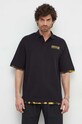 Бавовняне поло Versace Jeans Couture чорний 76GAG625.J0003