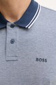 BOSS Orange polo bawełniane PeoxfordNew 50507814 niebieski