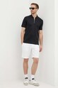 BOSS polo bawełniane 50513375 czarny SS24