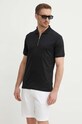 BOSS polo bawełniane czarny 50513375