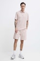 Bavlnené polo tričko HUGO 50493206 ružová SS25