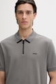 Bavlnené polo tričko HUGO sivá 50511721