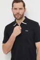 μαύρο Βαμβακερό μπλουζάκι πόλο HUGO Ανδρικά