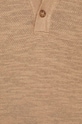 United Colors of Benetton polo z domieszką lnu 105GU300Z brązowy