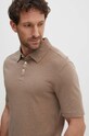 Одяг Льняне поло United Colors of Benetton 39IVU300Y коричневий