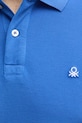 Bavlnené polo tričko United Colors of Benetton 3089J3179 modrá