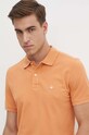 United Colors of Benetton polo bawełniane pomarańczowy 3089J3179