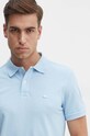 United Colors of Benetton polo bawełniane niebieski 3089J3179