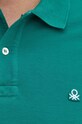 United Colors of Benetton polo bawełniane zielony 3089J3179