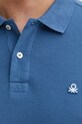 United Colors of Benetton polo bawełniane 3089J3179 niebieski