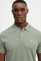 Ρούχα Βαμβακερό μπλουζάκι πόλο United Colors of Benetton 3089J3179 πράσινο