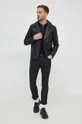 Karl Lagerfeld polo bawełniane czarny