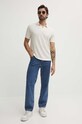 Тениска с яка United Colors of Benetton 3GIRU301P бежов SS24