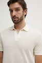 Тениска с яка United Colors of Benetton бежов 3GIRU301P