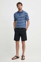 United Colors of Benetton polo bawełniane 1094K3011 niebieski SS24