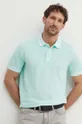 tyrkysová Bavlnené polo tričko United Colors of Benetton