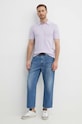 United Colors of Benetton polo bawełniane 1194U3013 fioletowy SS24