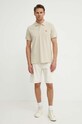Bavlněné polo tričko Levi's 35883 béžová SS25