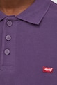 Levi's polo bawełniane 35883 fioletowy