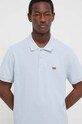 Levi's polo bawełniane niebieski 35883