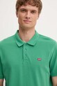 Bavlnené polo tričko Levi's zelená 35883