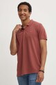 Levi's polo bawełniane brązowy 35883