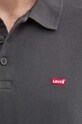 Bavlněné polo tričko Levi's 35883 šedá