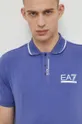 modrá Polo tričko EA7 Emporio Armani
