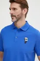 modrá Polo tričko Karl Lagerfeld