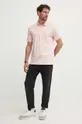 Polo tričko Karl Lagerfeld ružová