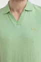 zelená Polo tričko s prímesou ľanu Calvin Klein