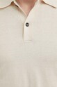 Calvin Klein polo z domieszką jedwabiu K10K113053 beżowy